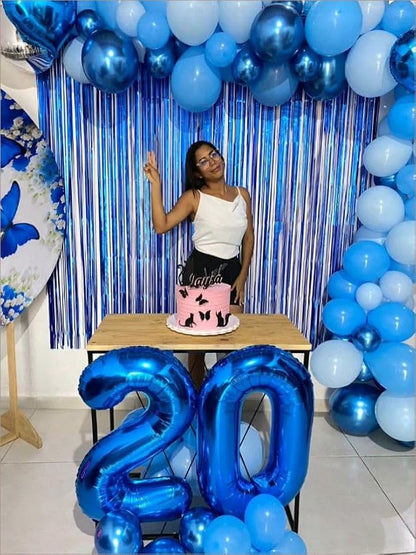 Number Balloons 40 Inch Blue 4 Balloon - Image 4