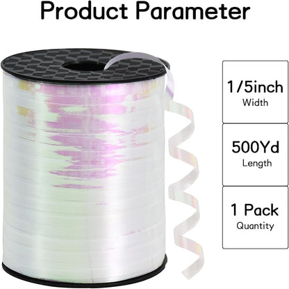 BEISHIDA 500 Yards White Ribbons Curling Ribbon 5mm - Image 2