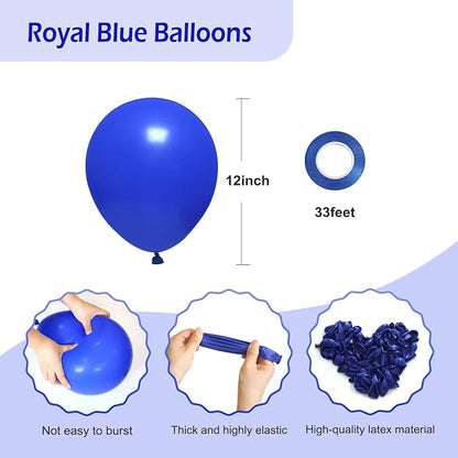 FOTIOMRG Royal Blue Balloons 12 inch, 50 Pack Royal Blue Latex Party Balloons - Image 2