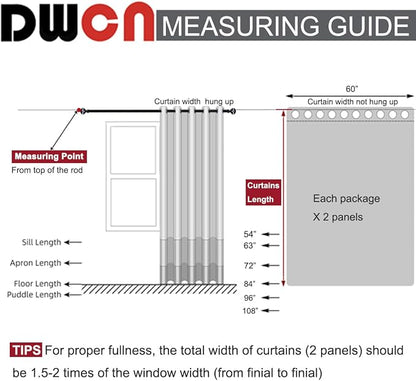 DWCN Ombre Blackout Curtains for Bedroom - Image 8