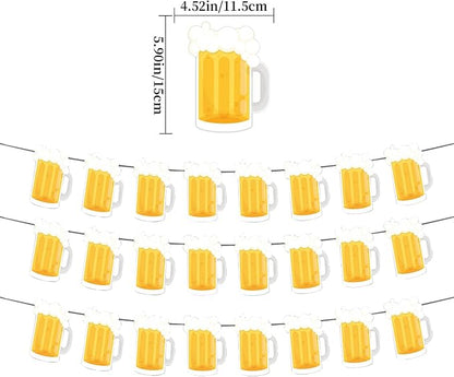 Beer Birthday Banner for Beer Party and Birthday Wedding Party Supplies - Image 2