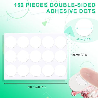 150pcs 1.57 Inch Double Sided Sticky Dots, Mini Clear Glue Adhesive Dots - Image 2