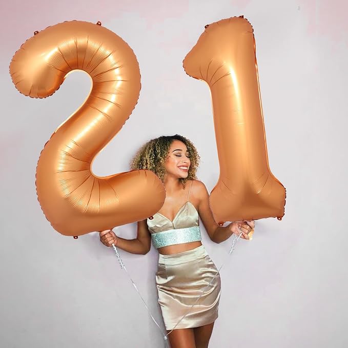 Foil 8th Birthday Number Balloon, Large Orange Helium 8 Balloons Decor - Image 3