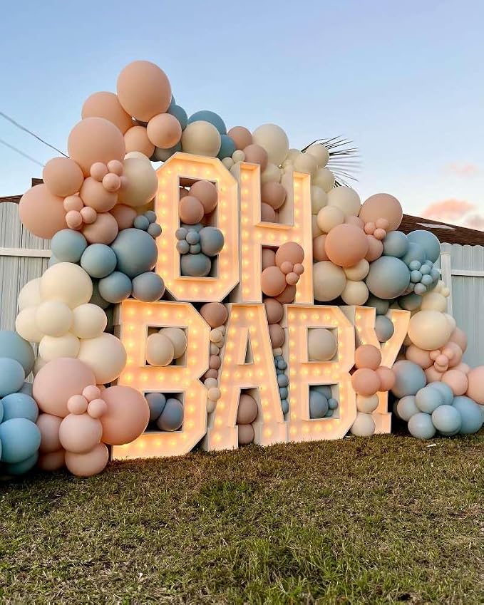 Gender Reveal Balloons Garland Arch Kit 154Pcs - Image 5