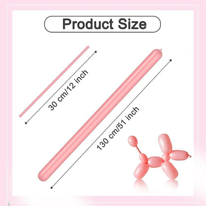 260 Balloons - Pink Long Balloons - Image 5