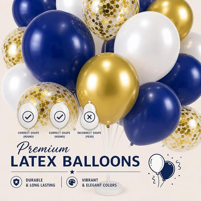 2Set Blue Gold Balloon Column Stand Kit - Image 5