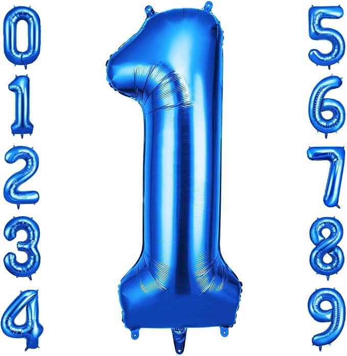 OFFCUP 40 Inch Blue Number 1 Balloon by OFFCUP