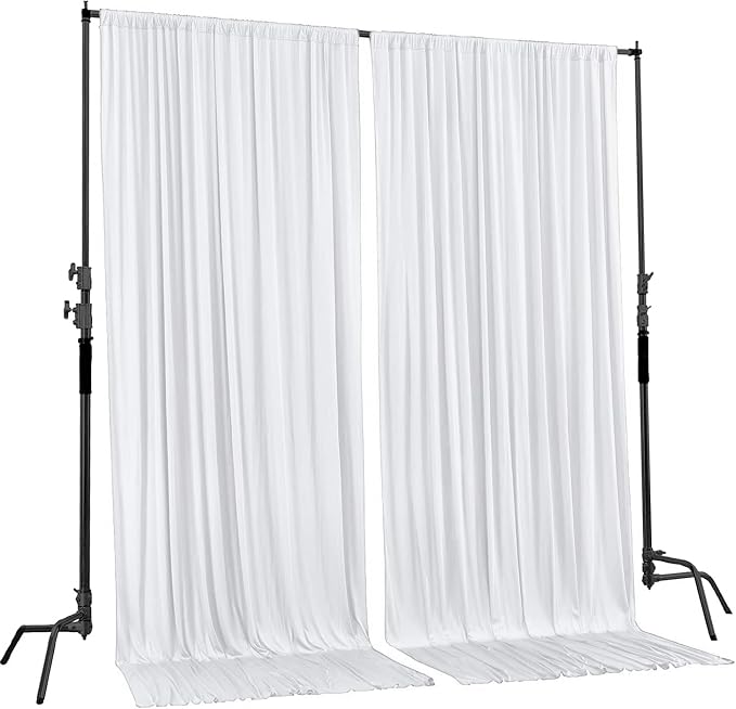 AK TRADING CO. 10 feet x 10 feet Polyester Backdrop Drapes Curtains Panels - Image 2