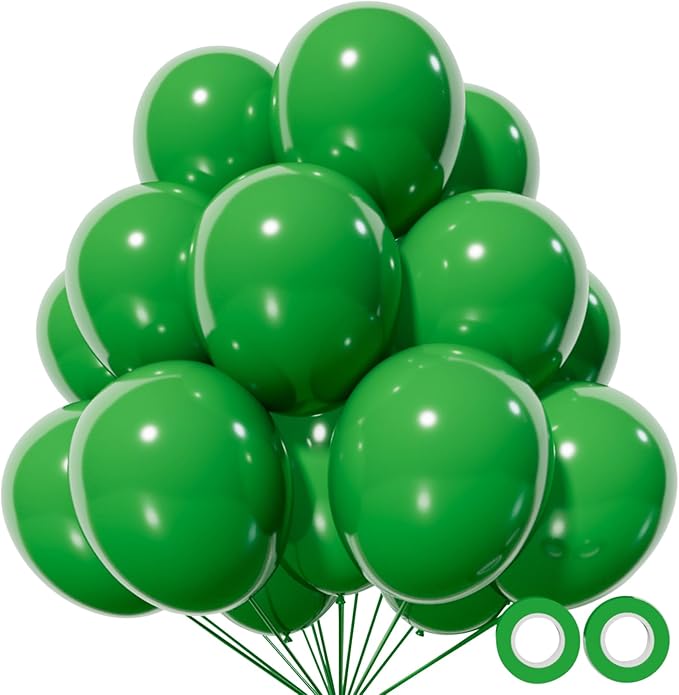 110Pcs Dark Green Balloons Latex Party Balloons 12 inch Round Helium Balloons by KUULBELAballoons