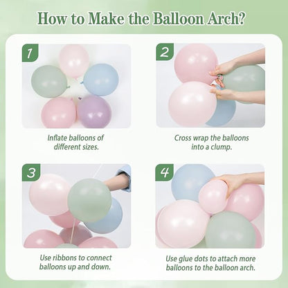 141pcs Pastel Balloon Arch Kit - Image 3