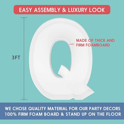 3FT Tall Mosaic Balloon Frame Big Marquee Light Up Letters DIY Kit - Image 2