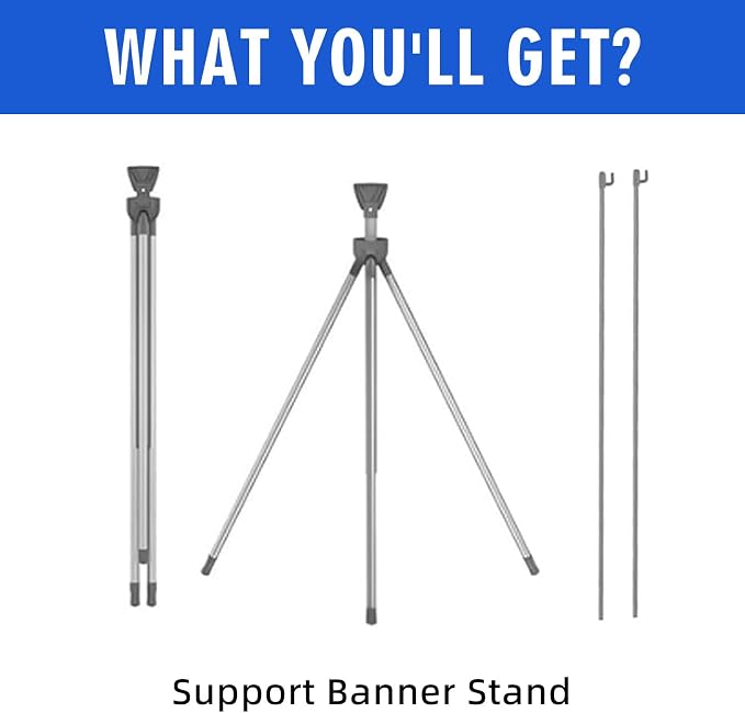 X Banenr Stand, Adjustable Fit Banner 23 x 63 to 32 x 78 Inch, X Banner Holder - Image 2