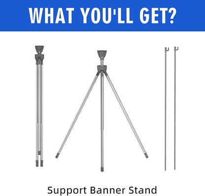 X Banenr Stand, Adjustable Fit Banner 23 x 63 to 32 x 78 Inch, X Banner Holder - Image 2