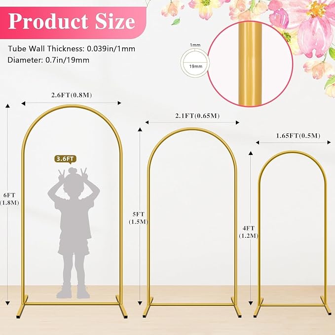 Metal Arch Backdrop Stand, easy set-up, - Image 2
