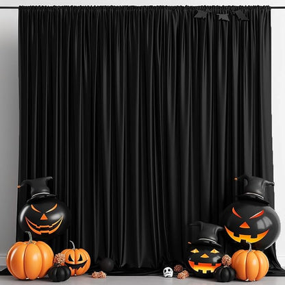 20x10ft Wrinkle Free Black Backdrop Curtain - Image 7