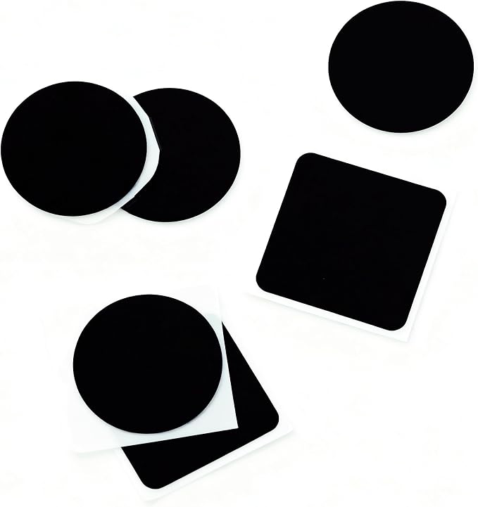 Black Double Sided Sticky Pads 3.15 Inches Round Adhesive Suction Tab Perfect by Unknown