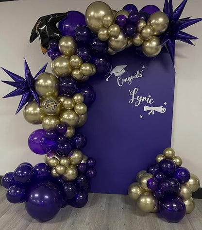 Purple and Gold Balloon Garland Arch Kit - Image 6