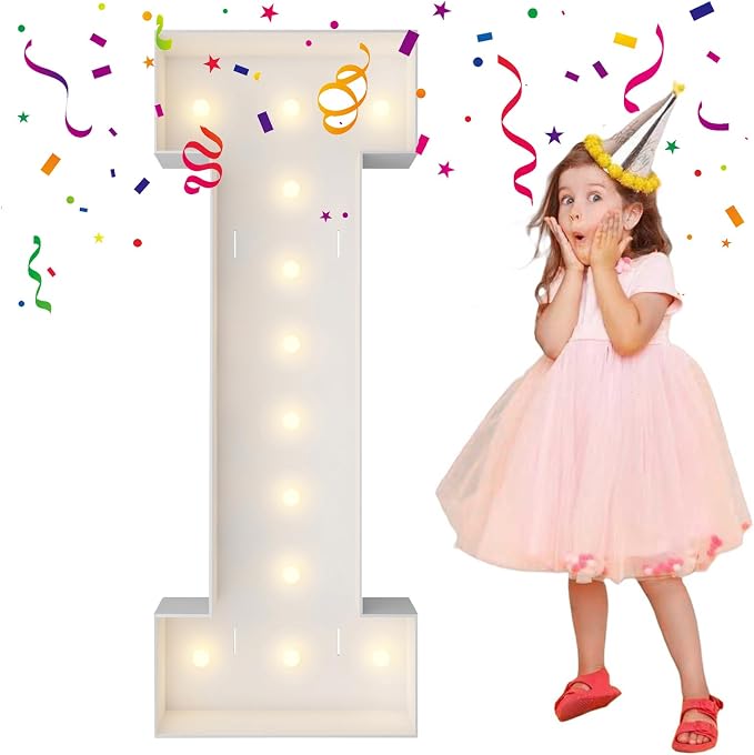4FT Marquee Light Up Letters, Large Marquee Letters, Mosaic Balloon Frame Big by MerryMosaics