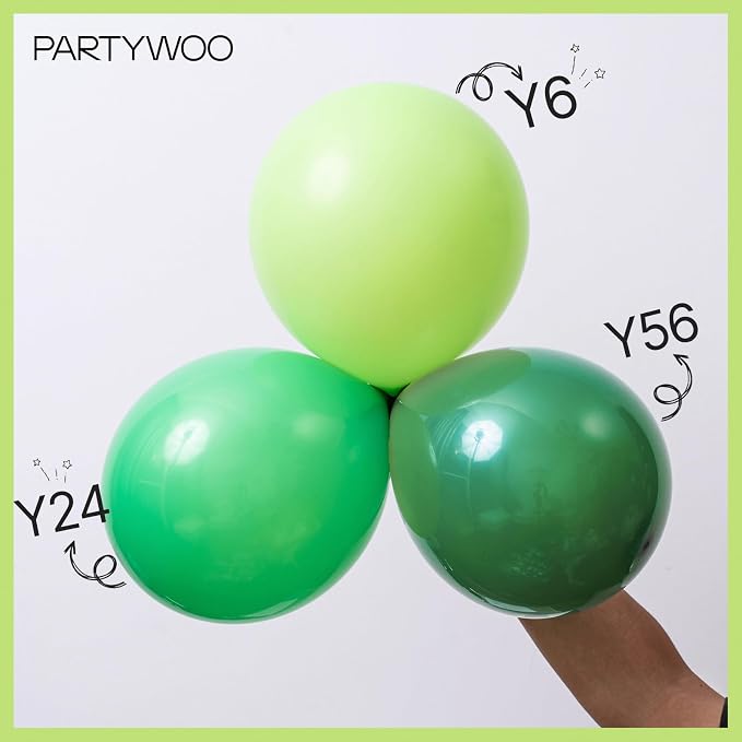 PartyWoo Lime Balloons 100pcs Green Light Green Color 5 Inch | Balloons - Image 6