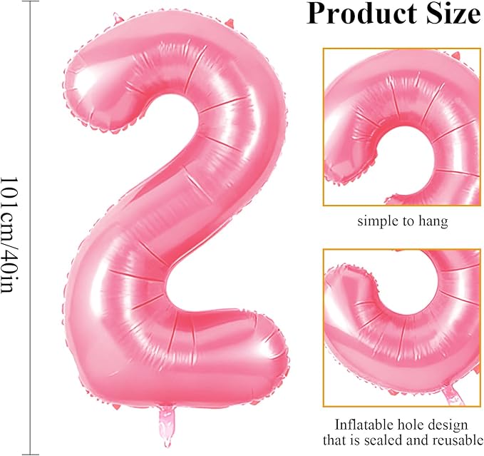 Number 42 Balloons for 42nd Birthday Party Decorations, 0-100 Large No.42 - Image 2