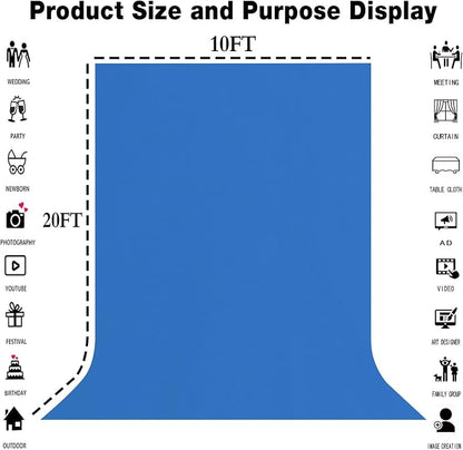 Royal Blue Photography Backdrop - Image 8