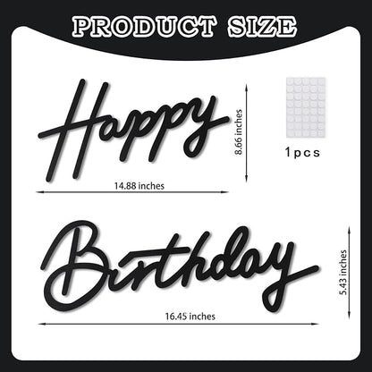 TONIFUL Happy Birthday Sign for Backdrop - Image 2