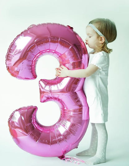 8 Balloon Number 40 Inch Pink Balloons - Image 4