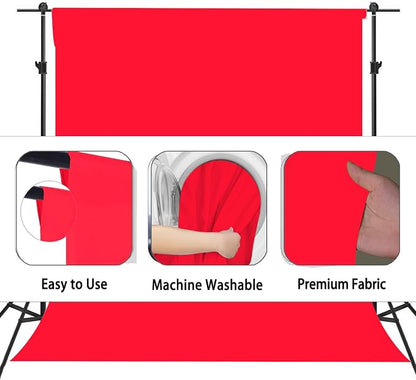 Red Photography Backdrop for Photoshoot, Fabric 3x5ft | Versatile Studio Photo - Image 6