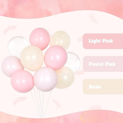 60pcs Light Pink Balloons 12inch - Image 8