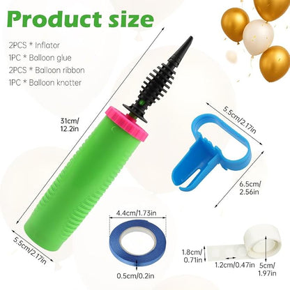2Pack Balloon Pump Handheld, Dual Action Manual Air Inflator - Image 2