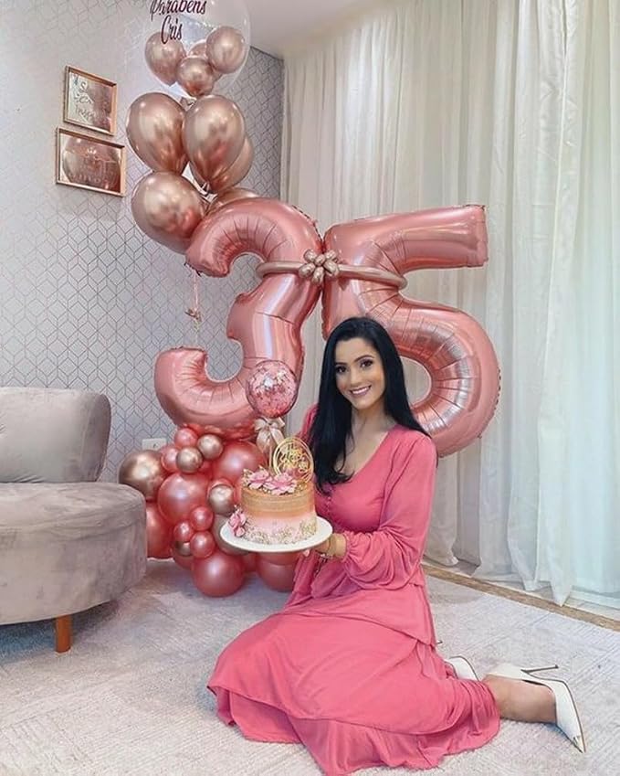 Number Balloons 25 Balloon 40 inch Pearl Pink - Image 4