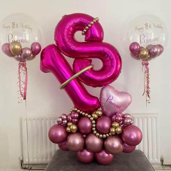 8 Balloon Number Hot Pink 8 Birthday Balloon 40 inch Foil Mylar Large 8 Balloon - Image 6