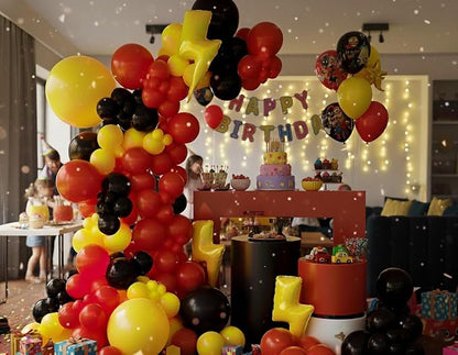 Red Black Yellow Balloons Garland Arch Kit - Image 6