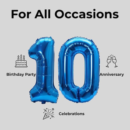 Number 10 Balloon Foil Mylar Balloons - Image 8