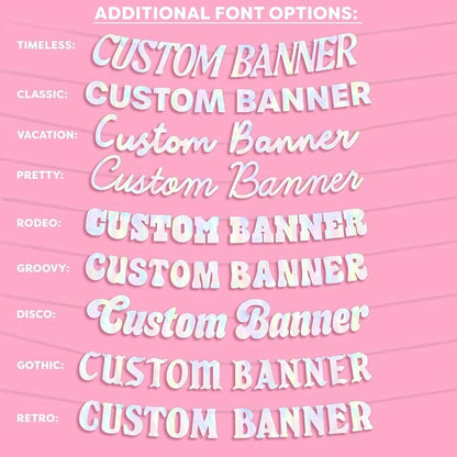 xo, Fetti Custom Banner Choose Your Font + Color | Personalized Decor | - Image 3