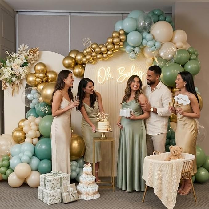 Sage Green and Blue Balloons - Image 3