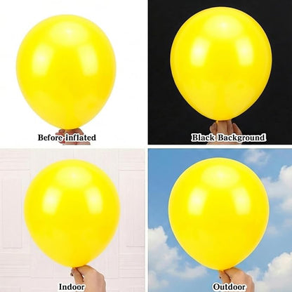 RUBFAC Yellow Balloons Different Sizes Light Yellow Balloon Arch Kit 154pcs | - Image 3