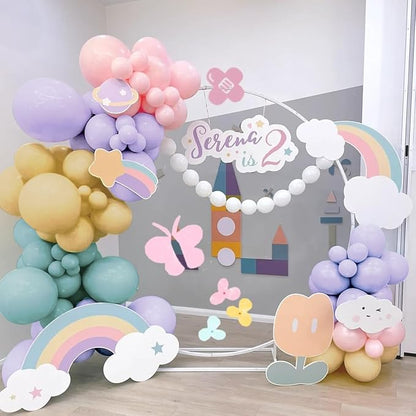 Blue Purple Pink Nude Balloon Garland Arch Kit - Image 3