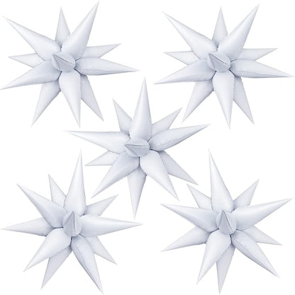 60 Pcs Star Balloons Explosion 12 Point Foil Cone Balloons Magic Balloon Large by TOTAFAM