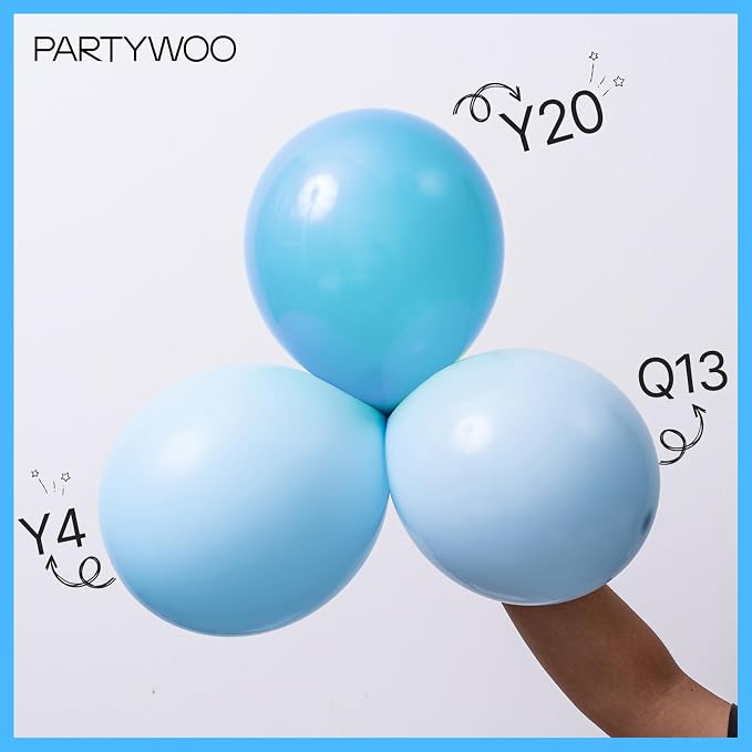 PartyWoo Light Balloons 100pcs Small Mini Pastel Sky Blue Balloons 5 Inch | - Image 6