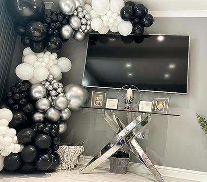 Black and Silver Balloons Arch Kit - Image 4