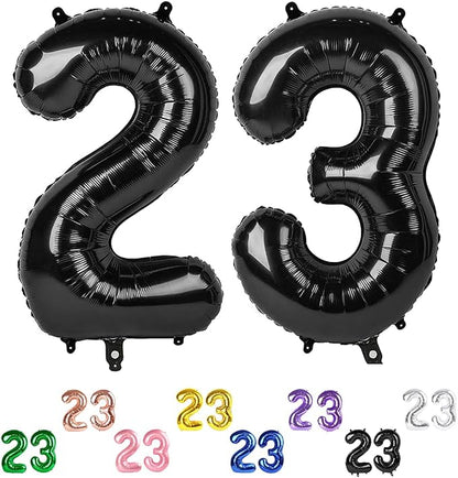 23 Balloon 40 inch Black Number Balloons by Enyeopd