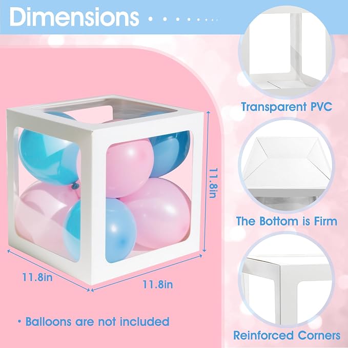 Ledido Baby Boxes with Letters for Baby Shower Decorations with 38 Balloons - Image 3