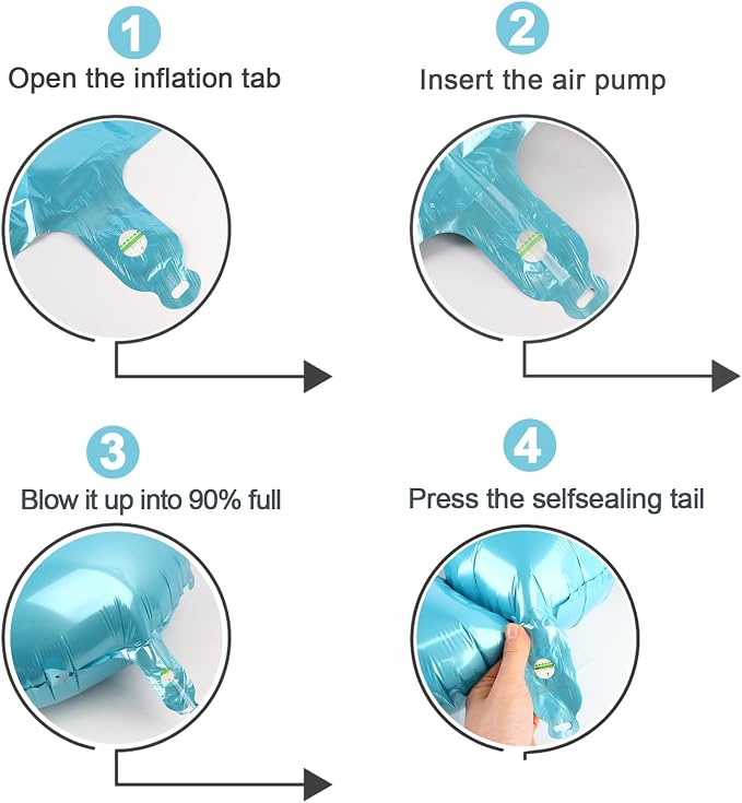 Pastel Blue 7 Balloon - Image 6