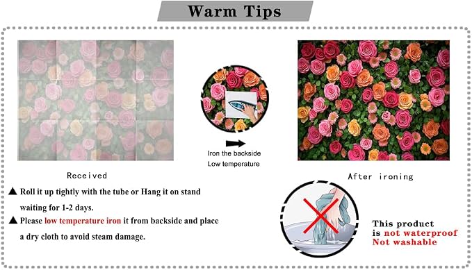 Floral Backdrop for Photography Mother's Day Backdrop Wedding Backdrops Spring - Image 7