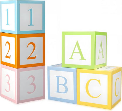 Gueevin English Teacher Party Decorations 6 Pcs Pastel Abc 123 Balloon Boxes - Image 7