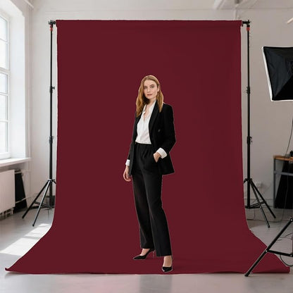 Burgundy Photography Backdrop for Photoshoot, Fabric 5x7ft | Polyester Studio - Image 2