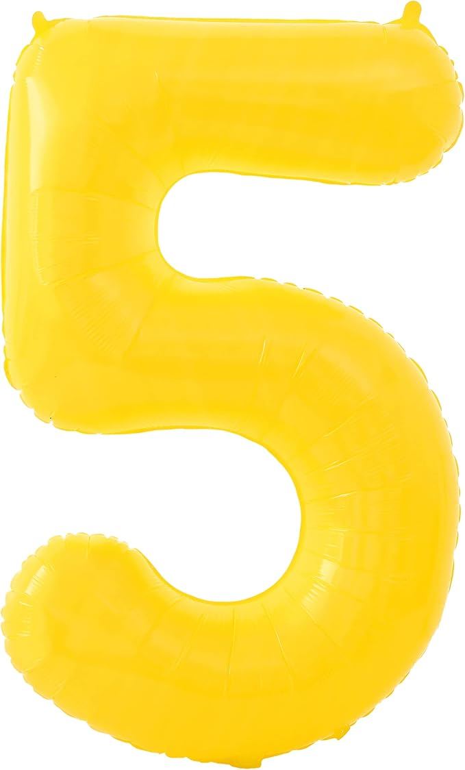 KatchOn, 40 Inch | Yellow 5 Balloon | 5th Birthday Decorations by KatchOn