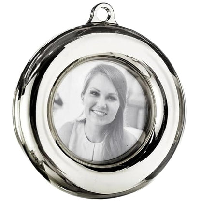 Round Silver Photo Frame Plastic Balloon Weight by AmscanPartySupplies