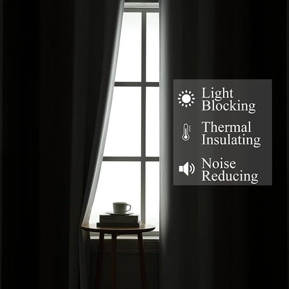Brown and Greyish White Ombre Blackout Curtains - Image 3